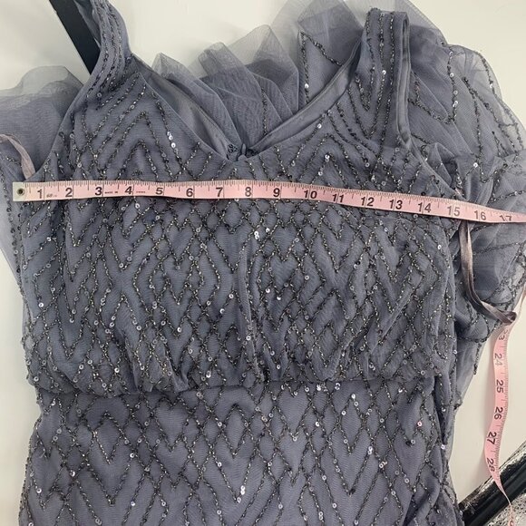 Anthropolgie x BHLDN Blaise Dress Hydrangea Beaded Maxi Sleeveless Dress Size US - Picture 11 of 13